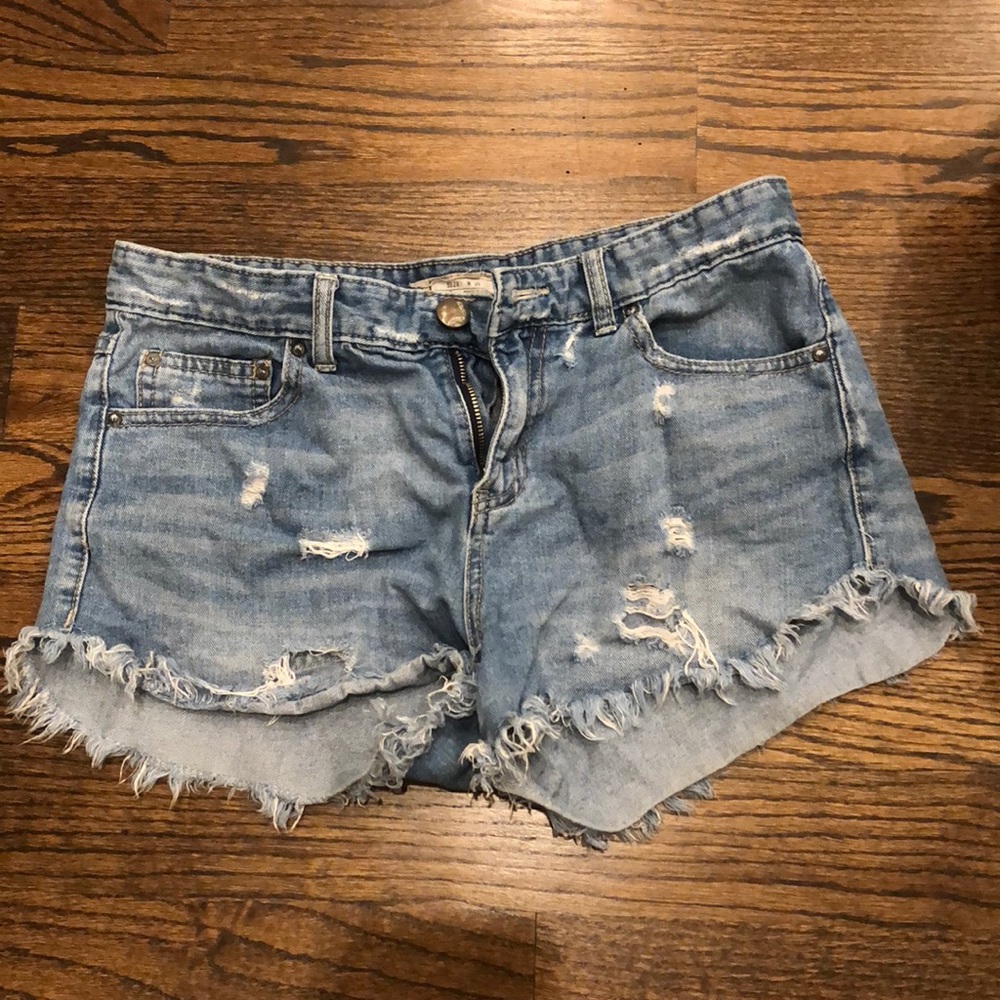 Free people denim shorts